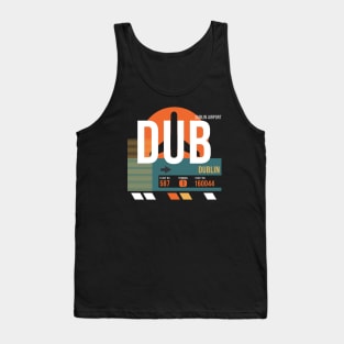 Dublin (DUB) Airport Code Baggage Tag Tank Top